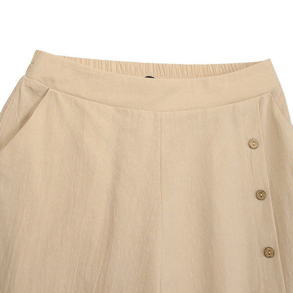 Loose Slit Wide Leg Pants